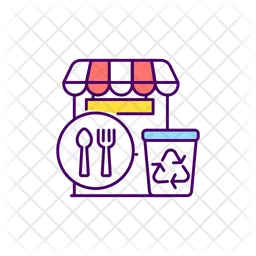 Restaurant waste management  Icon