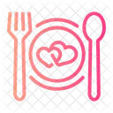 Comensal Amor Cucharas Icono