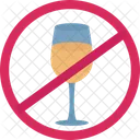 Restricao De Vinho Sem Vinho Sem Alcool Ícone