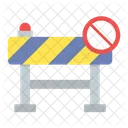 Stop Barrier Safety Icon