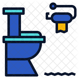 Restroom Icon - Download in Colored Outline Style