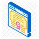 Electronic Diploma Isometric Icon