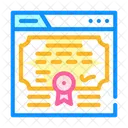 Electronic Diploma Color Icon
