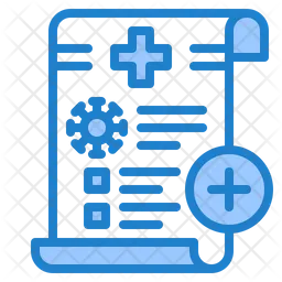 Relatório positivo de coronavírus  Ícone