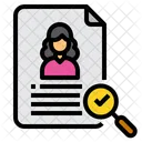 Human Resource Search Paper Icon