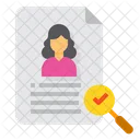Human Resource Search Paper Icon
