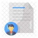 Resume Cv Personal Biodata Icon