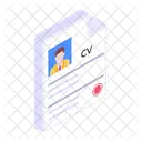 Resume Cv Job Application Icon