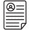 Resume Du Profil Resume Du CV Profil Du CV Icône