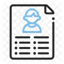 Resume Cv Job Application Icon