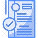Resume With Checkmark Approval Verification Icon