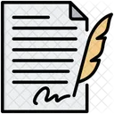 Resumo Documento Assinatura Ícone