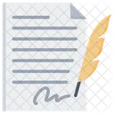 Resumo Documento Assinatura Ícone