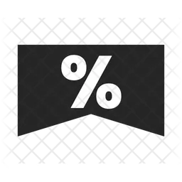 Retail sticker with percentage  Icon