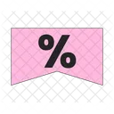 Retail sticker with percentage  Icon
