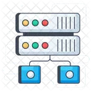 Rete Di Database Hosting Di Database Hosting Di Server Icon