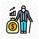 退職、計画、予算 アイコン