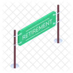 Retirement Sign  Icon