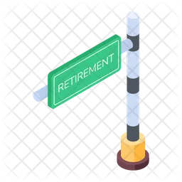 Retirement Sign  Icon