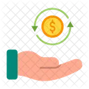Retorno Sobre O Investimento Dinheiro Investimento Ícone