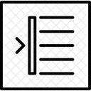 Indenter Droite Aligner Icône