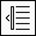 Retrait Gauche Aligner Icône