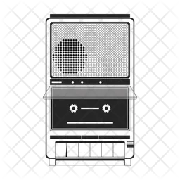 Retro cassette tape recorder  Icon