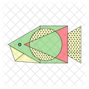물고기 여름 장식 개체 복고 물고기 그림 아이콘