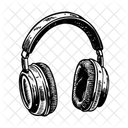 Retro Headphones Music Headset Icon