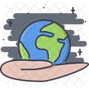 Hand Erde Planet Symbol