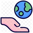 Welt Globus Raster Hand Symbol