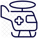 Hubschrauber Medizin Transport Symbol