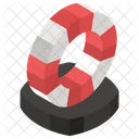 Lebensretter Rettungsschwimmer Rettungsring Symbol