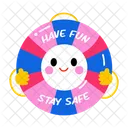 Rettungsring Pool Float Lacheln Icon