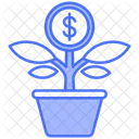 Return On Investment Invest Flower Pot Icon