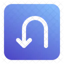 Return, traffic, arrow, turn back, U-turn  Icon