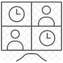 Reuniao Acompanhamento Icone Thinline Ícone