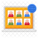 Reunião on-line  Ícone