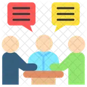 Discussion Travailleur Travail Icône