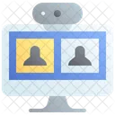 Reunion En Ligne Reunion Webinaire Icône