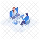 Reunion Daffaires Reunion Financiere En Ligne Discussion Daffaires Icon