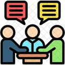 Discusion Trabajador Trabajo Icono