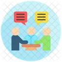 Discusion Trabajador Trabajo Icono