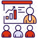 Sesión informativa de negocios  Icono