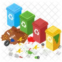 재사용 가능한 제품 폐기물 쓰레기 아이콘