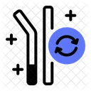 Reusable Straw Steel Straw Straw Icon
