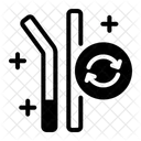 Reusable Straw Steel Straw Straw Icon