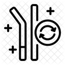 Reusable Straw Steel Straw Straw Icon