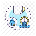 Reutilización de agua potable  Icono