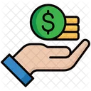 Revenue Hand Money Icon